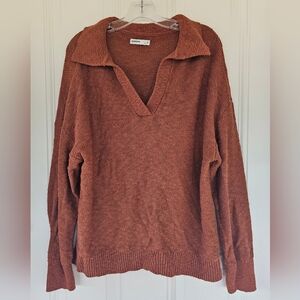 Sonoma Rust V-Neck Sweater
